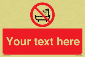 Custom Do not use this device in a bathtub shower or water-filled reservoir